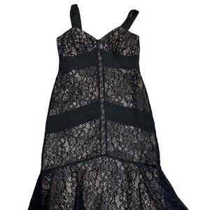 Fully lined black lace dressy dress - Size 12P